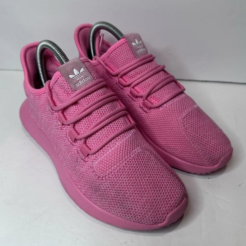 Kids Adidas Pink Sneakers Knit Mesh Sock-Like Design